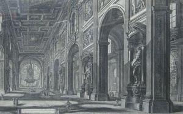 Interno Del Laterano Oil Painting by Giovanni Battista Piranesi