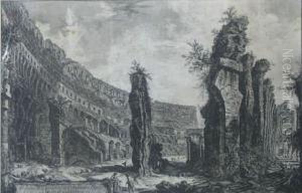 Interno Dell'anfiteatro Oil Painting by Giovanni Battista Piranesi