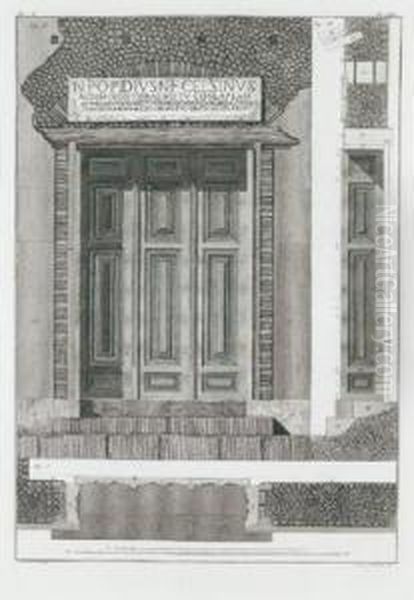 Portal Aus Dem Isis-heiligtum In Pompej Oil Painting by Giovanni Battista Piranesi