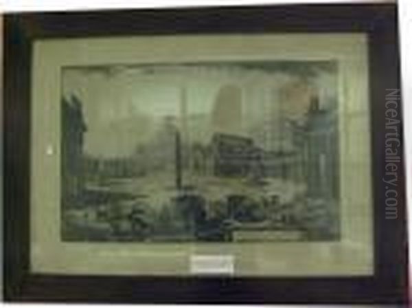 Petrusplatsen I Rom. Platstorlek: Oil Painting by Giovanni Battista Piranesi