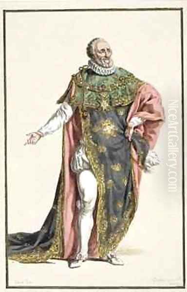 Henri IV 1553-1610 King of France Oil Painting by Pierre Duflos