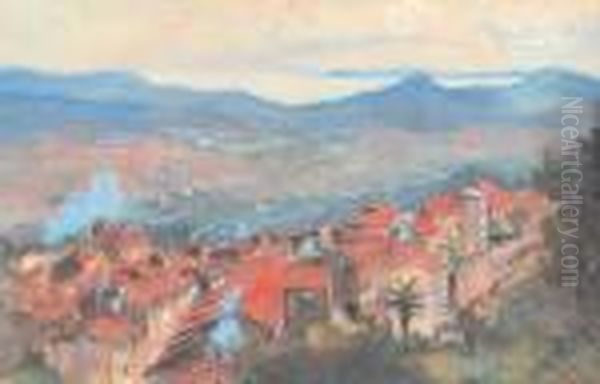 Paese Toscano Oil Painting by Alberto Pisa