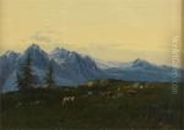 Pascolo In Alta Montagna Oil Painting by Giovanni Pisano