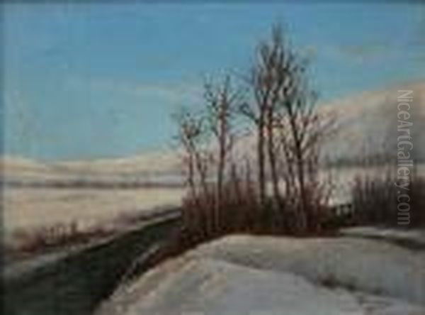 Paesaggio Innevato Oil Painting by Giovanni Pisano