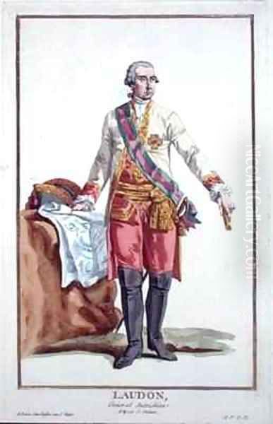 General Laudon 1717-90 Oil Painting by Pierre Duflos