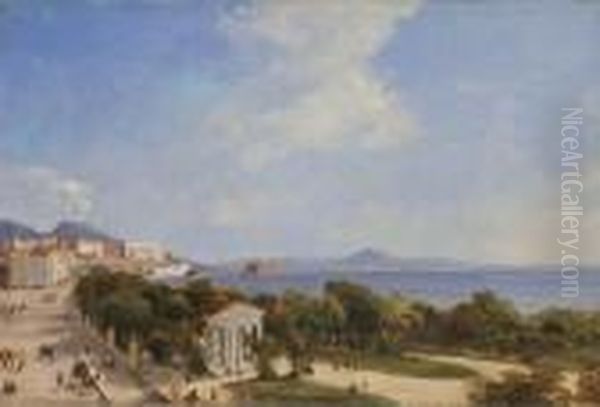 Veduta Di Napoli Dalla Torretta Oil Painting by Anthonie Sminck Pitloo