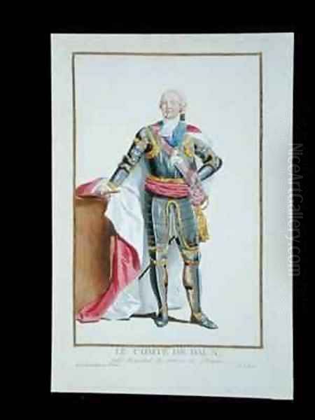 Count de Daun General of Armies of the Holy Roman Empire from Receuil des Estampes representant les Rangs et les Dignites suivant le Costume de toutes les Nations existantes Oil Painting by Pierre Duflos