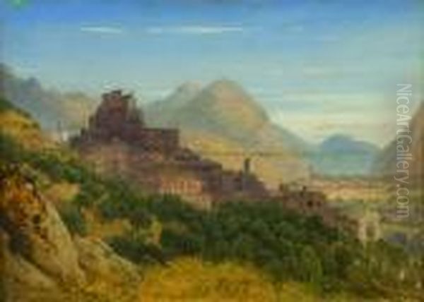 Paesaggio (monte Faito) Oil Painting by Anthonie Sminck Pitloo