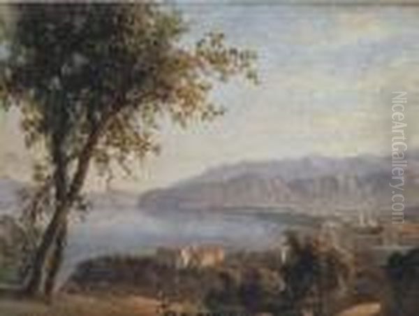 Sorrento, Effetto Al Mattino Oil Painting by Anthonie Sminck Pitloo