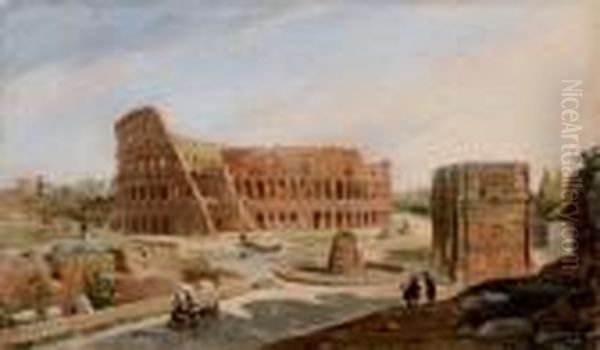 Colosseo Oil Painting by Anthonie Sminck Pitloo