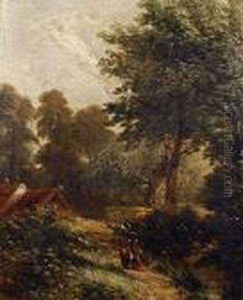 Country Scenes Oil Painting by William Pitt