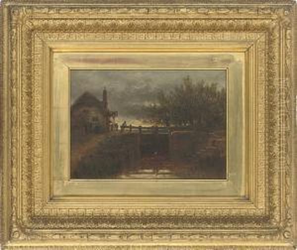 The Lock Gate Oil Painting by William Pitt