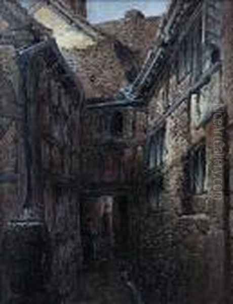 Mayall Court, Tewkesbury Oil Painting by William Pitt