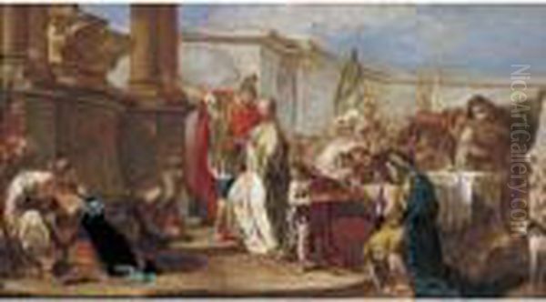 The Sacrifice Of Polyxena Oil Painting by Sebastiano Ricci