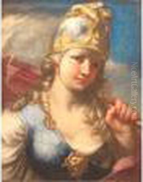 Minerva Oil Painting by Giovanni Battista Pittoni the younger