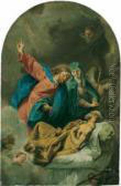 Der Tod Des Hl. Joseph. Oil Painting by Giovanni Battista Pittoni the younger