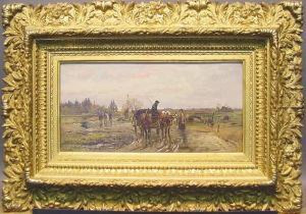 Rustic Scene Oil Painting by Max Joseph Pitzner