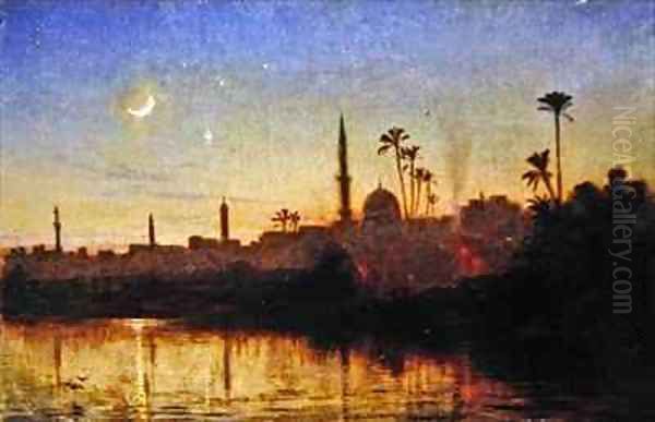 Asyut the Capital of Upper Egypt Oil Painting by Frank Dillon