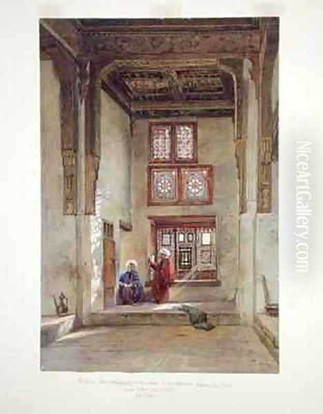 Reception room in the house of the Memlook Roduan Bey Cairo Oil Painting by Frank Dillon