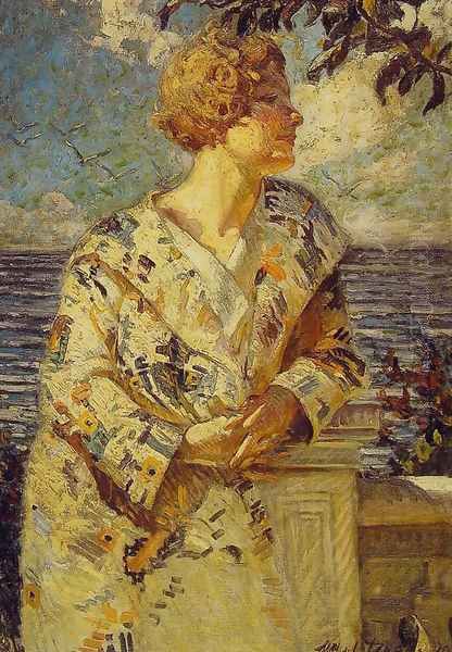 Woman by the Sea Oil Painting by William DeLeftwich Dodge