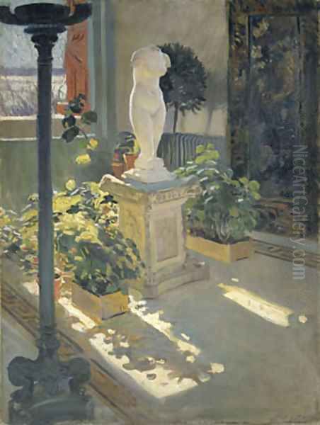 Venus in Atrium 1908 or 1910 Oil Painting by William DeLeftwich Dodge