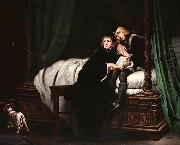 Edward V 1470-83 and Richard Duke of York in the Tower Les Enfants dEdouard Oil Painting by Hippolyte (Paul) Delaroche