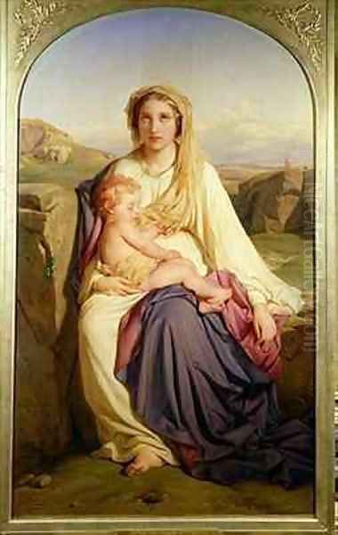 The Virgin and Child Oil Painting by Hippolyte (Paul) Delaroche