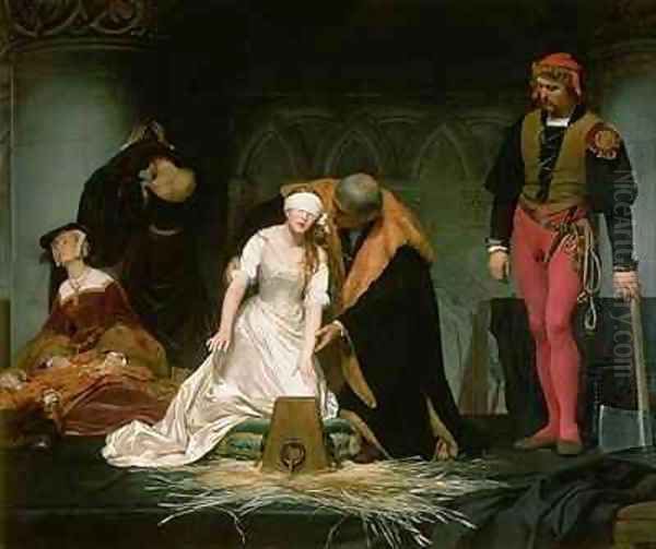 The Execution of Lady Jane Grey Oil Painting by Hippolyte (Paul) Delaroche