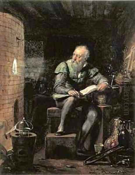 Palissy in his Workshop Oil Painting by Hippolyte (Paul) Delaroche