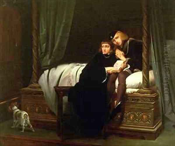 Edward V and the Duke of York in the Tower Oil Painting by Hippolyte (Paul) Delaroche