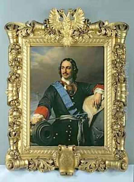 Peter I the Great 1672-1725 2 Oil Painting by Hippolyte (Paul) Delaroche