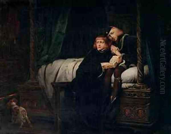 Edward V and the Duke of York in the Tower Les Enfants dEdouard Oil Painting by Hippolyte (Paul) Delaroche