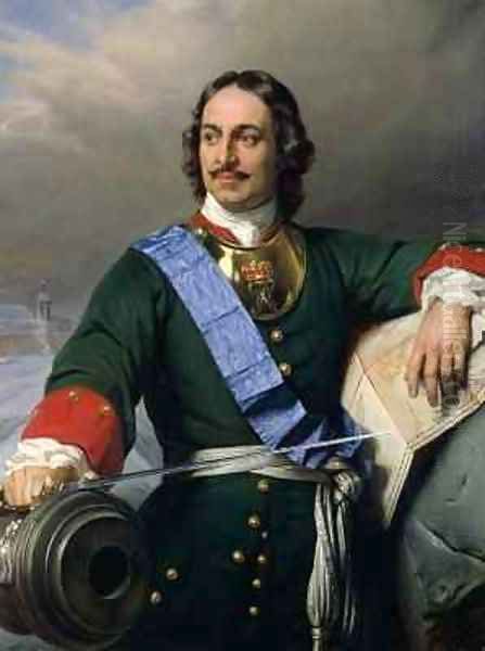 Peter I the Great 1672-1725 Oil Painting by Hippolyte (Paul) Delaroche