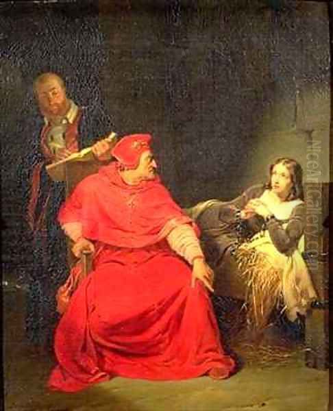 Joan of Arc in Prison Oil Painting by Hippolyte (Paul) Delaroche