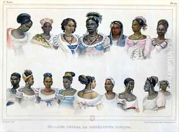 Black Slaves from Different Nations Oil Painting by Jean Baptiste Debret