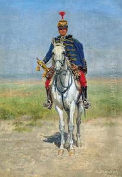 Husar Zupferd Oil Painting by Alexander Pock