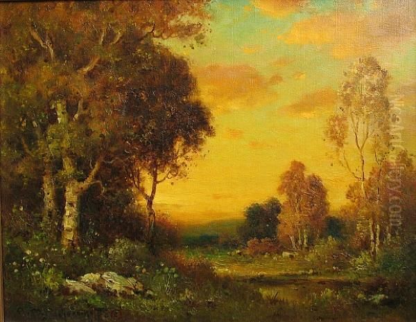 Golden Days Oil Painting by Alexis Matthew Podchernikoff