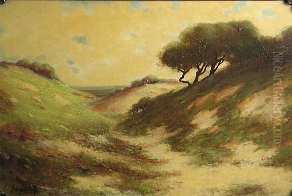 Cypress On The Dunes Oil Painting by Alexis Matthew Podchernikoff