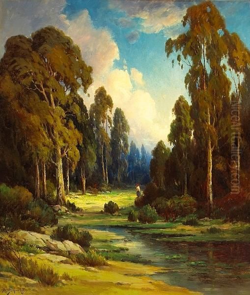 California Autumn Oil Painting by Alexis Matthew Podchernikoff