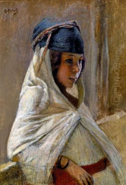 Jeune Fille A La Ceinture Rouge Oil Painting by Armand Point