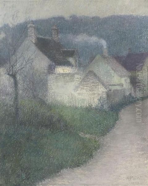 Scene De Village Oil Painting by Armand Point