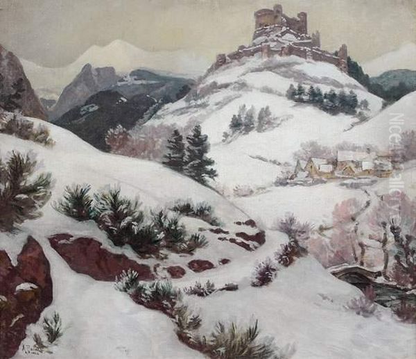 Le Chateau De Murol Oil Painting by Armand Point