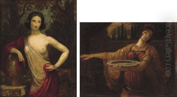 Salome; And Nu A La Cruche Oil Painting by Armand Point