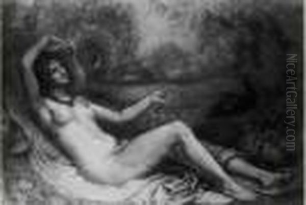 Odalisque Aux Paons Oil Painting by Armand Point