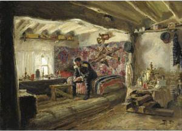 The Headquarters Of The Ruschuksky Detachment Oil Painting by Vasily Polenov