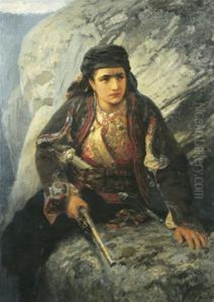 The Herzegovinian On Lookout Oil Painting by Vasily Polenov