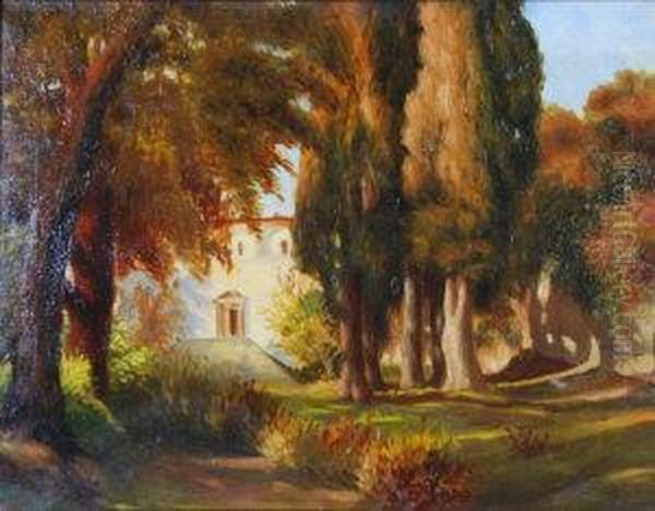 View Of A Garden Oil Painting by Vasily Polenov