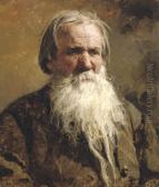 Portrait Of Vasilii Petrovich Shchegolenok Oil Painting by Vasily Polenov