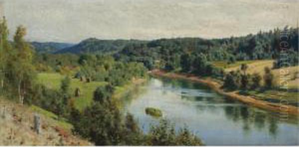 The River Oyat Oil Painting by Vasily Polenov