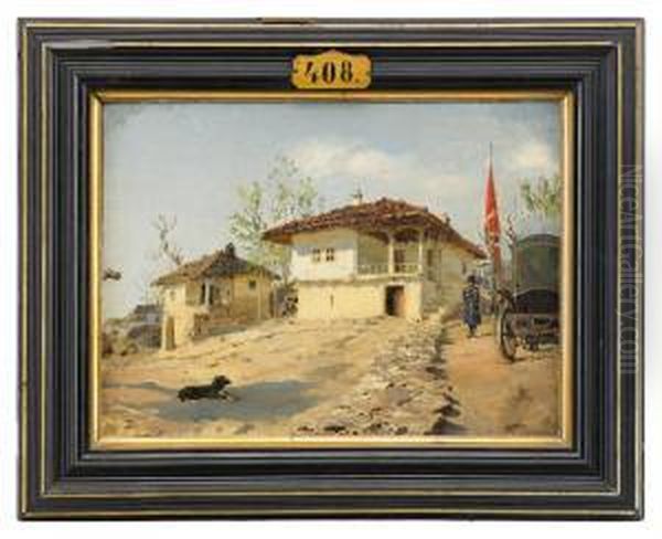 A House Oil Painting by Vasily Polenov